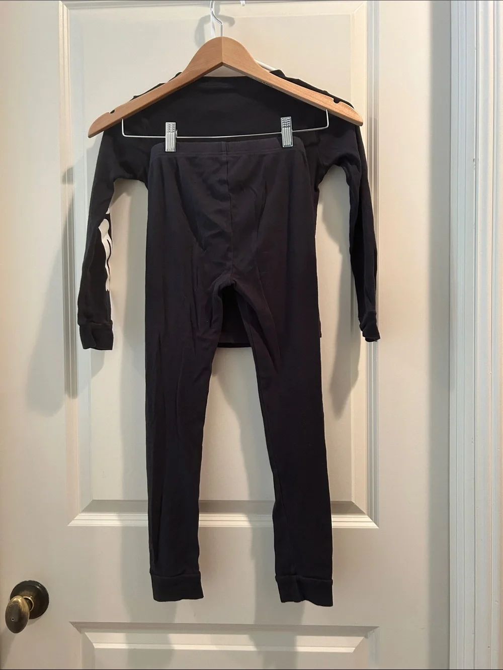 Carter's Black Skeleton Pajama Set with Neon Green Eyes Orange Spiders size 8 - Picture 4 of 14